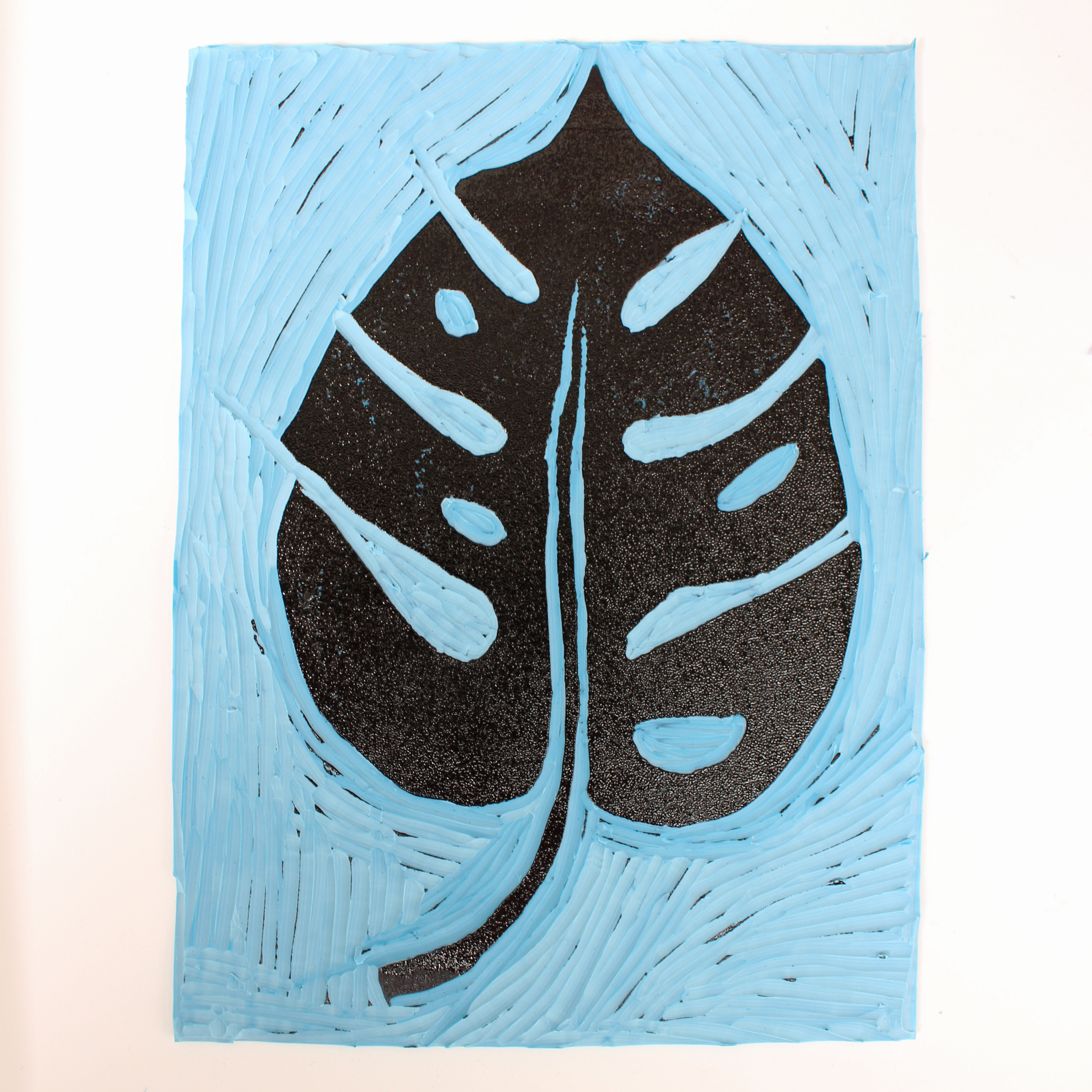 Carved and Inked Lino