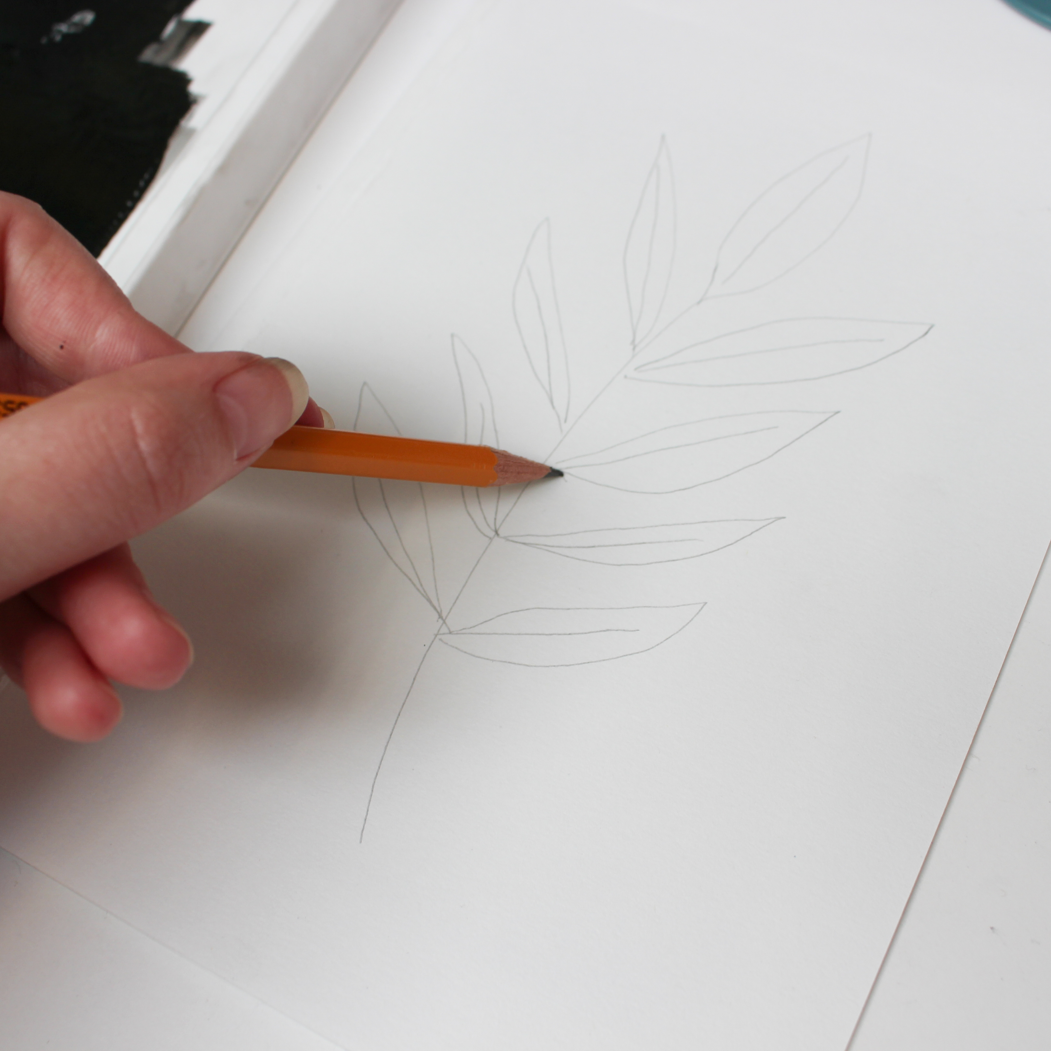 Drawing onto the paper
