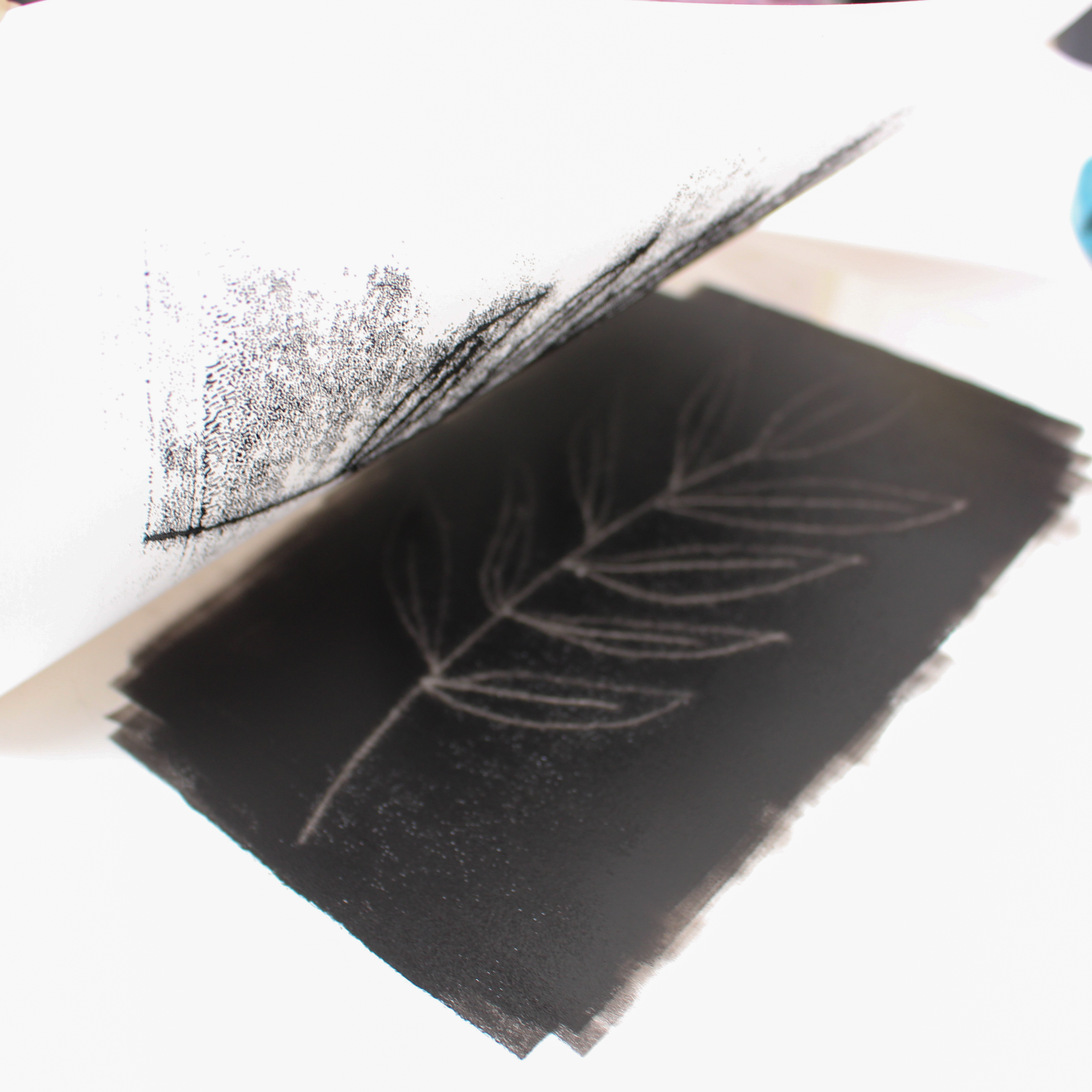 Peeling the paper off of the ink